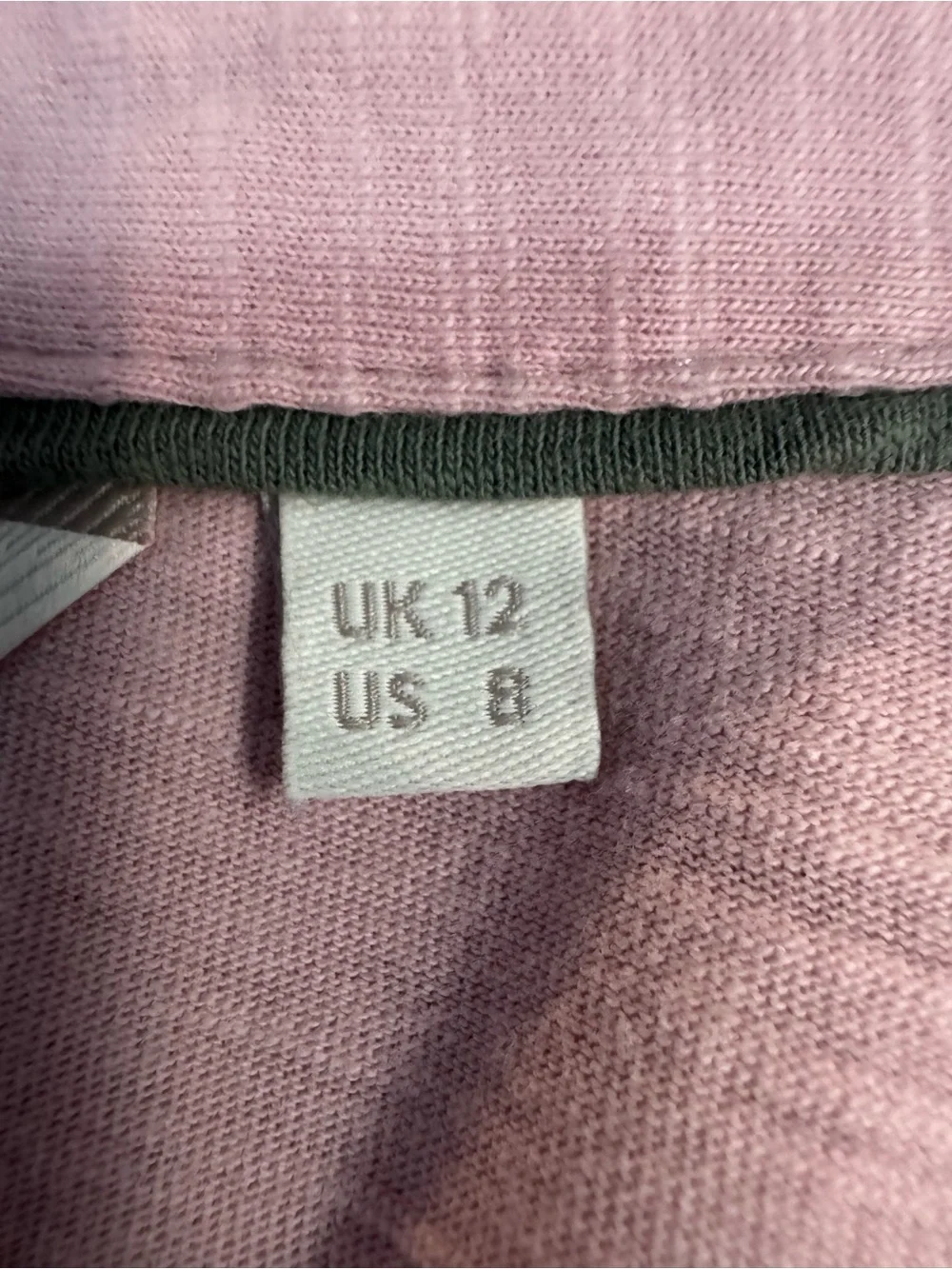 Boden Blush Pink cotton Long-Sleeve V-Neck Top